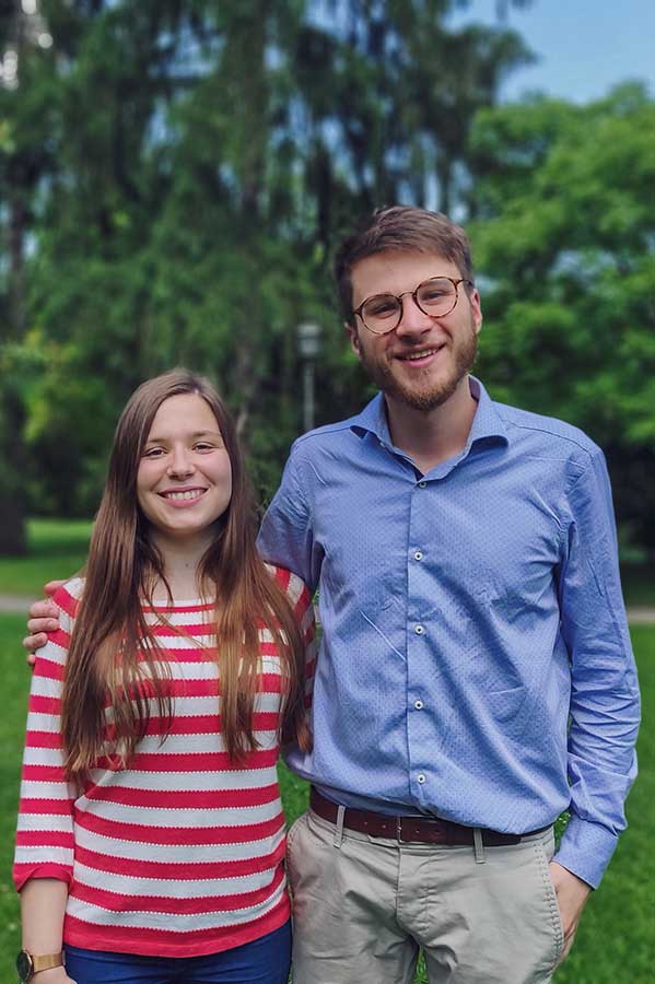 arrigo and isabel in a park